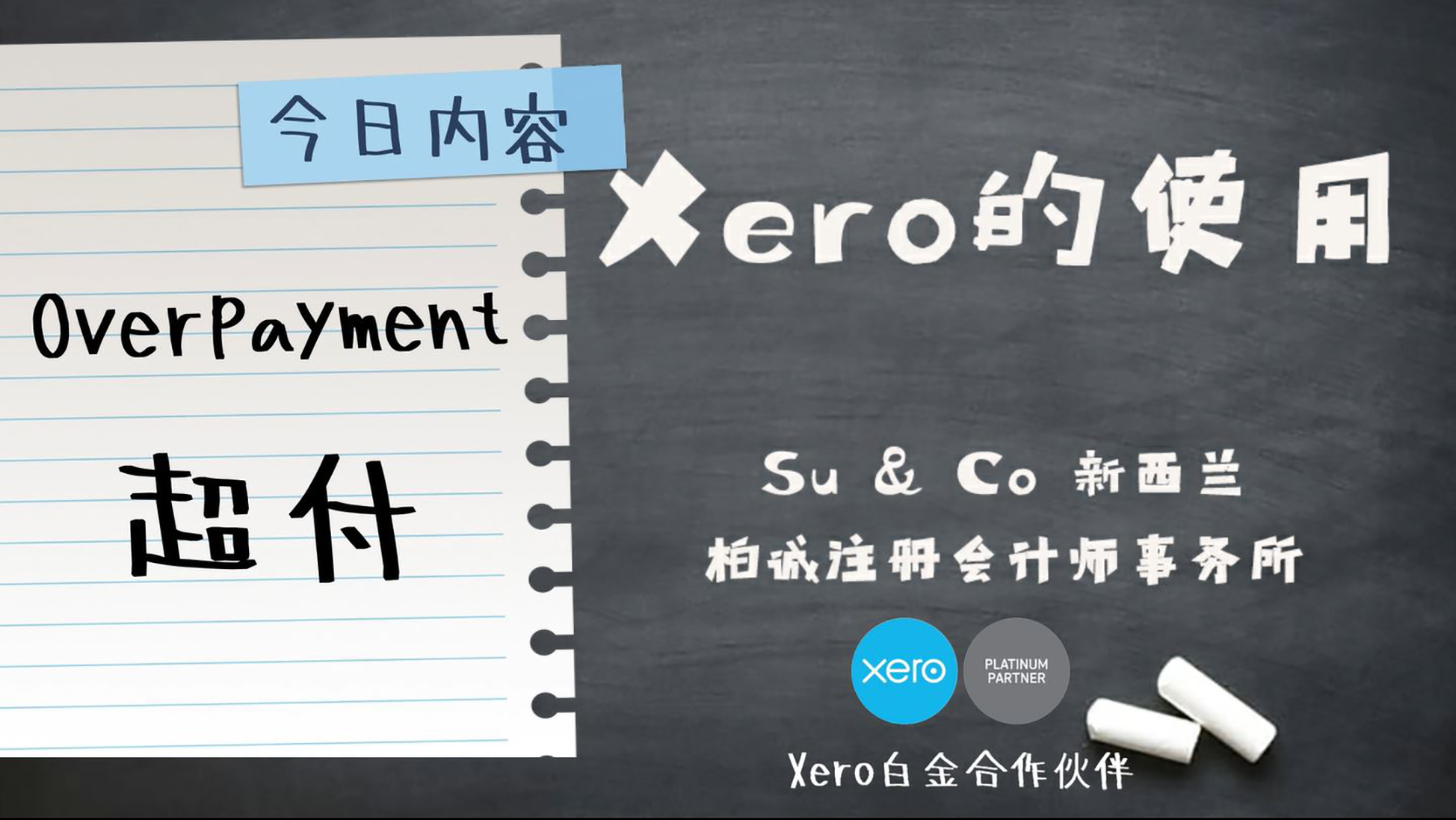 Xero的使用教程 - Overpayment 超付